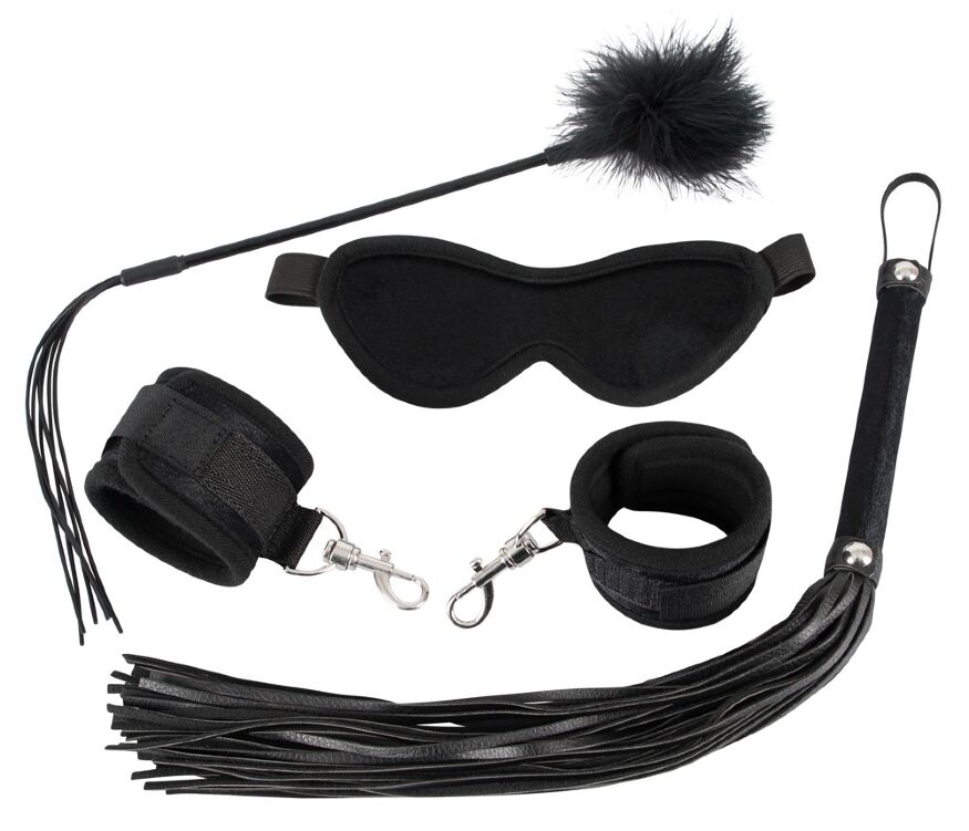 Набор для БДСМ-развлечений по 4-м предметам - 2491281 Bad Kitty Fetish Kit Velvet Black