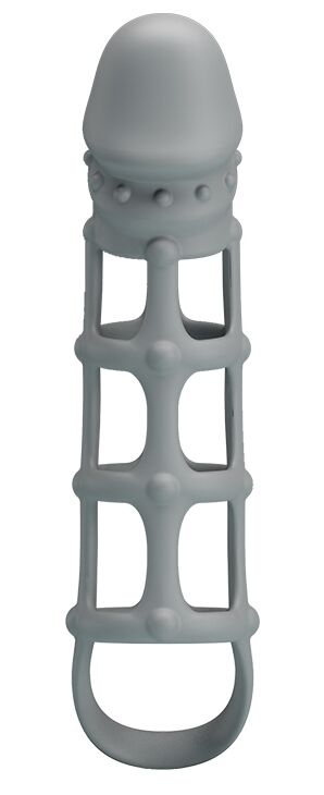 Ажурная насадка Penis Sleeve With Ball Strap, BI-026234.