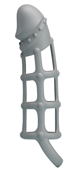 Ажурная насадка Penis Sleeve With Ball Strap, BI-026234.