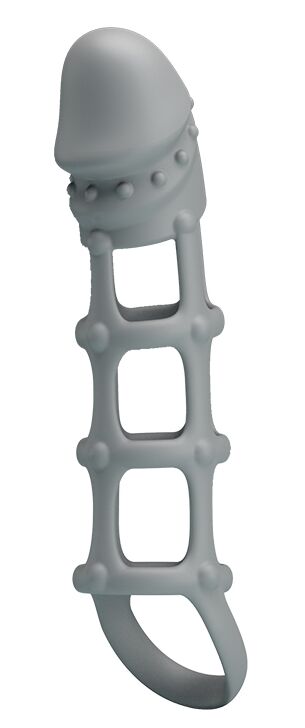 Ажурная насадка Penis Sleeve With Ball Strap, BI-026234.