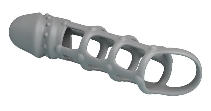 Ажурная насадка Penis Sleeve With Ball Strap, BI-026234.