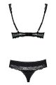 Комплект Obsessive MIAMOR SET черная открыт,грудь L/XL