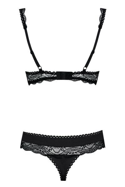 Комплект Obsessive MIAMOR SET черная открыт,грудь L/XL