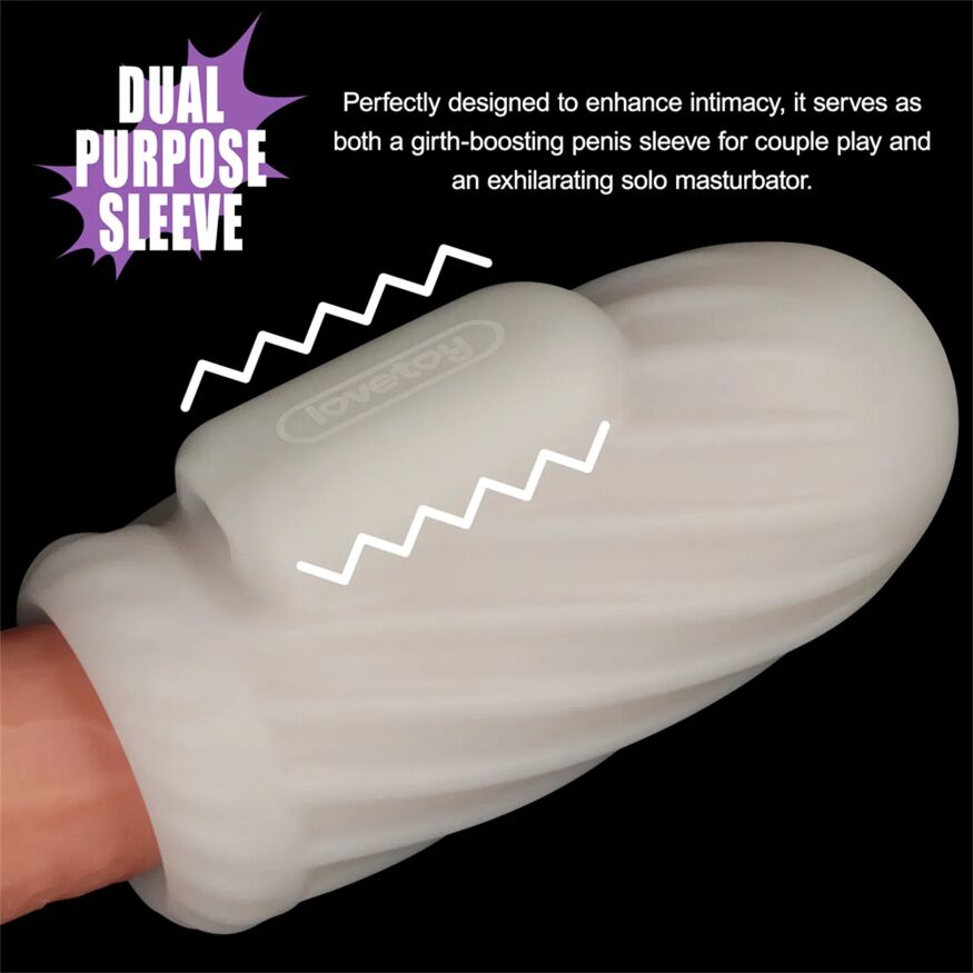 Мастурбатор - Knights Ring Vibrating Dual Purpose Sleeve-Spiral