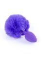 Анальна пробка - Bunny Tail Silicone Purple Plug Purple
