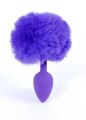 Анальна пробка - Bunny Tail Silicone Purple Plug Purple