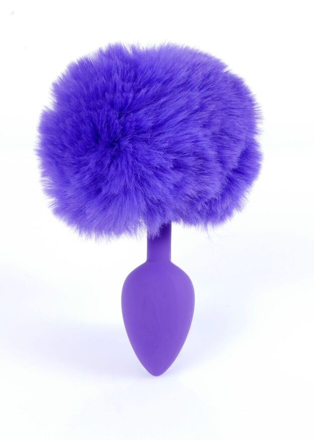 Анальна пробка - Bunny Tail Silicone Purple Plug Purple