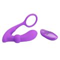 Вібромасажер простати з ерекційним кільцем і пультом ДУ Pretty Love - Warren Purple, BI-040162W-1