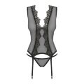 Комплект Obsessive Meshlove корсет и стринги L/XL