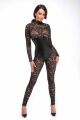 Комбинезон Noir Handmade F299 Enigma, L, кружево, длинный рукав, имитация корсета, доступ