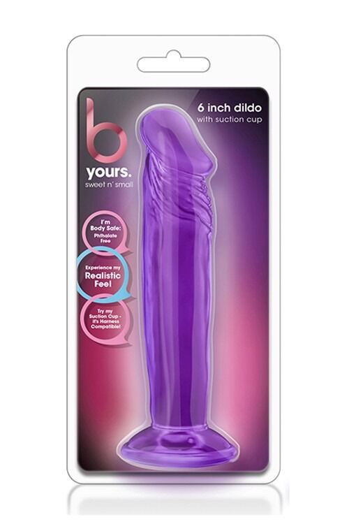 Фалоімітатор реалістичний, на присосці Blush Yours Sweet N фіолетовий, 16.5 х 3.8 см