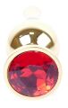 Анальная пробка Boss Series - Jewellery Gold BUTT PLUG Red, BS6400064