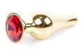 Анальная пробка Boss Series - Jewellery Gold BUTT PLUG Red, BS6400064