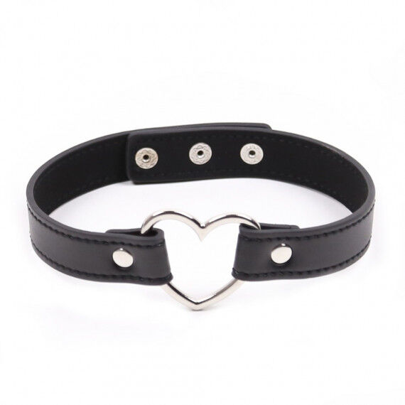 Ошейник DS Fetish Collar with heart black