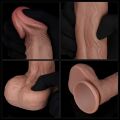 Фаллоимитатор с мягкой головкой - LoveToy Dual-Layered Silicone Cock 9" Brown #1