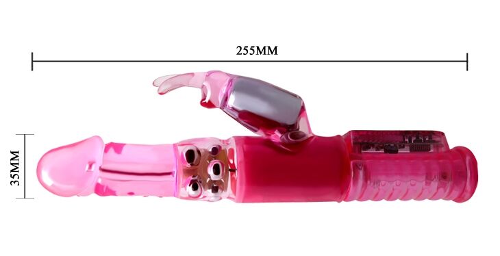 Вибратор с стимулятором клитора и функцией ротации BAILE - Pleasurizer Legend toyz, 8 vibration functions 8 rotation functions, BW-043005