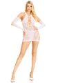 Мини-платье Leg Avenue Mini dress and matching gloves White One Size