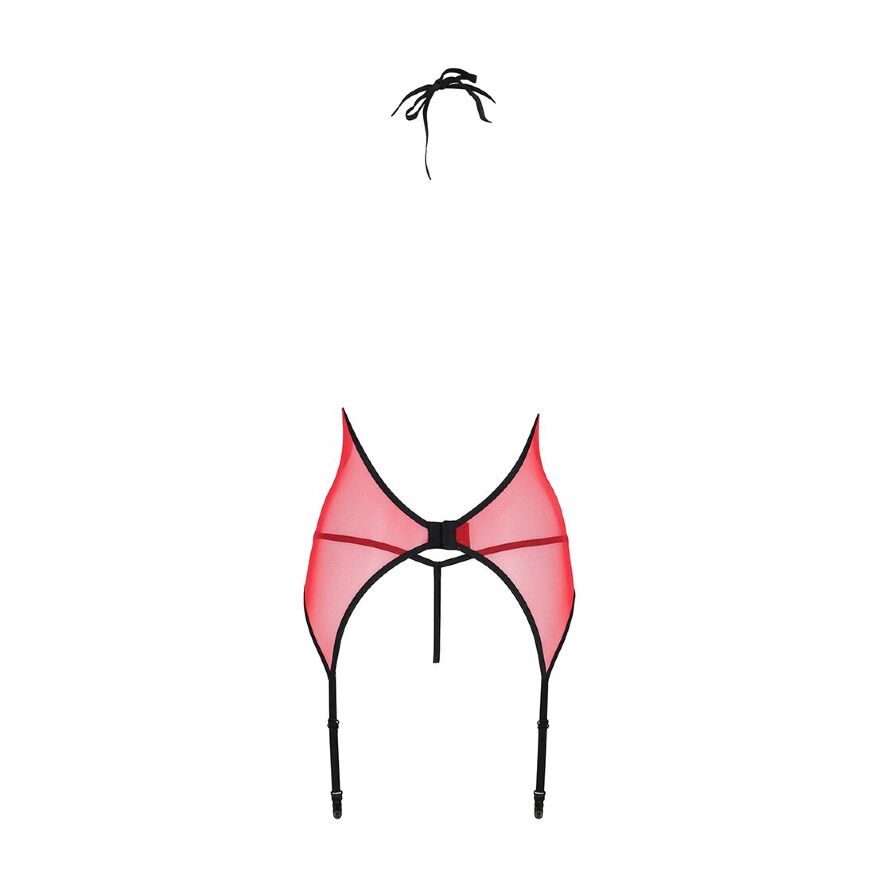 Passion Peonia Corset - эротический корсет с кружевом, L/XL (красный)
