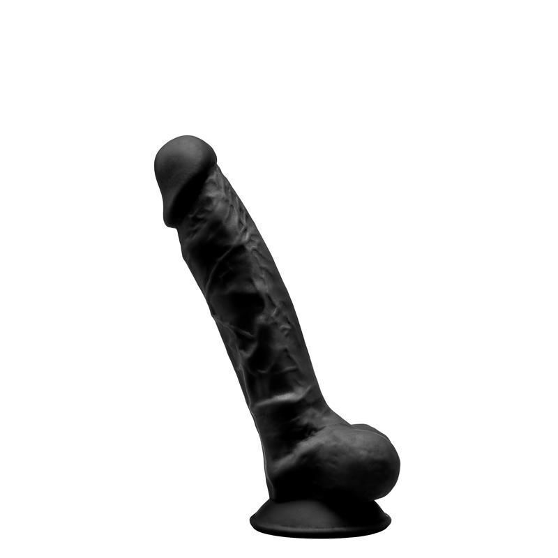 Фаллоимитатор SilexD Johnny Black (MODEL 1 size 7in), двухслойный, силикон+Silexpan, диаметр 3,8см (мятая упаковка!!!)
