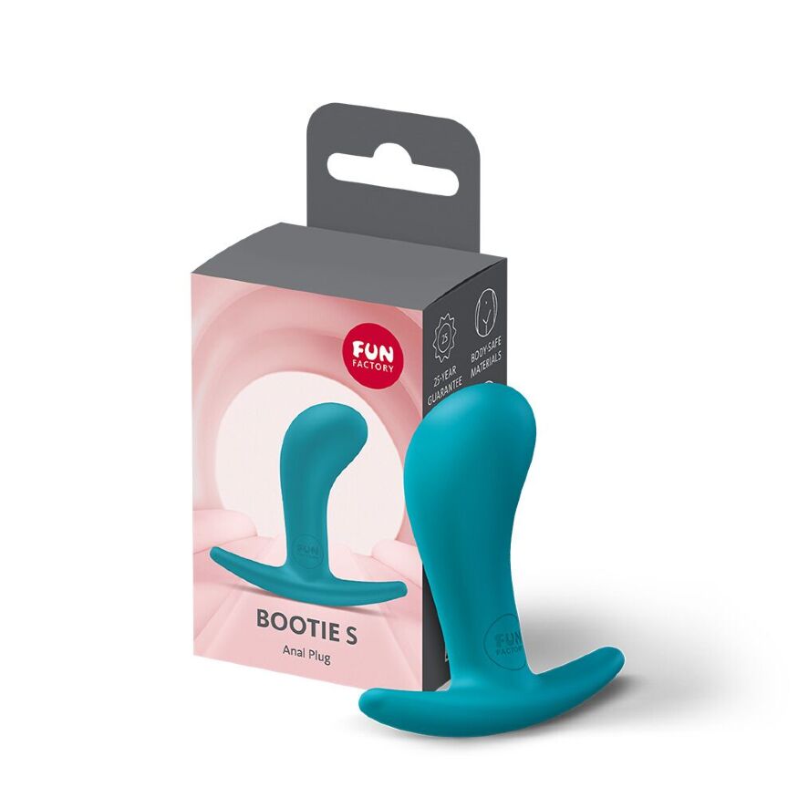Анальная пробка Fun Factory BOOTIE S Aquamarine, диаметр 2,8 см, тонкий ограничитель