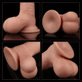 Реалістичний фалоімітатор з мошонкою Sliding-Skin Dual Layer Dong 7.8" Flesh
