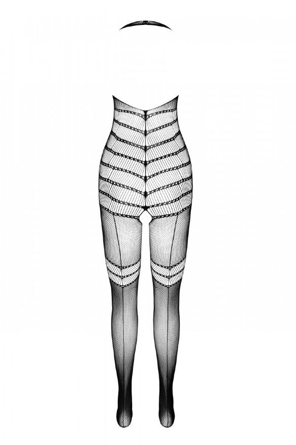 Бодистокинг с плетением на животике Passion BS100 One Size, red, декоративный шов, с доступом