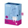 Набор менструальных чаш Satisfyer Feel Secure (transparent), 15мл и 20мл, мешочек для хранения