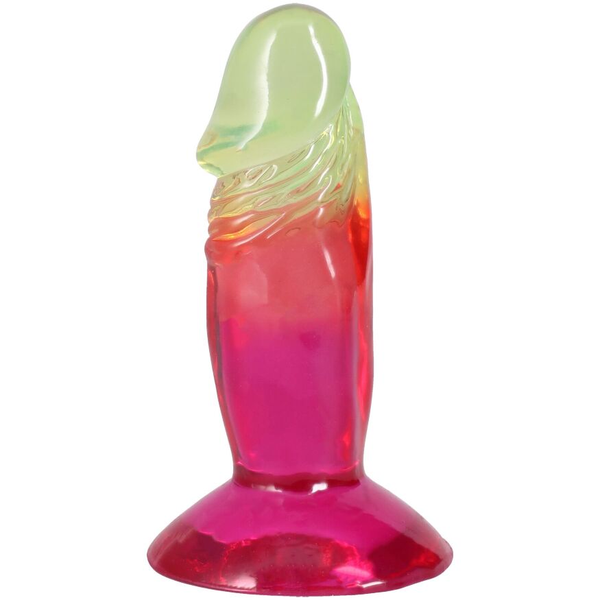 Небольшой дилдо Doc Johnson Crystal Jellies - 4.5 Inch Classic Dong - Rainbow