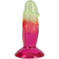Небольшой дилдо Doc Johnson Crystal Jellies - 4.5 Inch Classic Dong - Rainbow