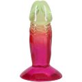 Небольшой дилдо Doc Johnson Crystal Jellies - 4.5 Inch Classic Dong - Rainbow