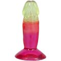Небольшой дилдо Doc Johnson Crystal Jellies - 4.5 Inch Classic Dong - Rainbow