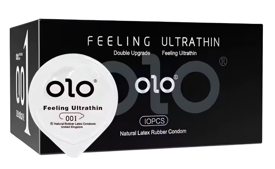 Ультратонкие презервативы с гиалуроновой кислотой OLO - Feeling Ultrathin, 10 шт