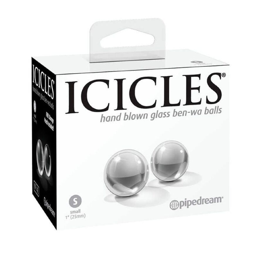 Вагінальні кульки Pipedream Icicles скляні, 25 мм
