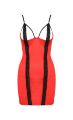 Сукня червона з чорною обробкою та трусики стрінги FEMMINA CHEMISE S/M - Passion