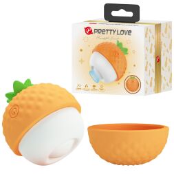 Клиторальный пульсатор PRETTY LOVE Pineapple Secret оранжевый, 5,7 х 5,1 см