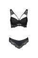Комплект с ажурными вставками LOONA SET black S/M - Passion