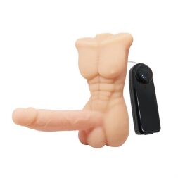 Фаллоимитатор с вибрацией - Temptation Bigger Man Vibrating Dildo Flesh