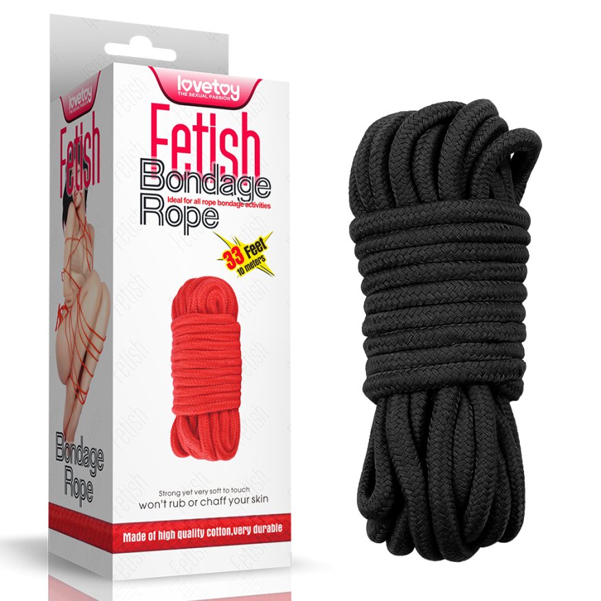 Веревка - Fetish Bondage Rope Black, 10 м