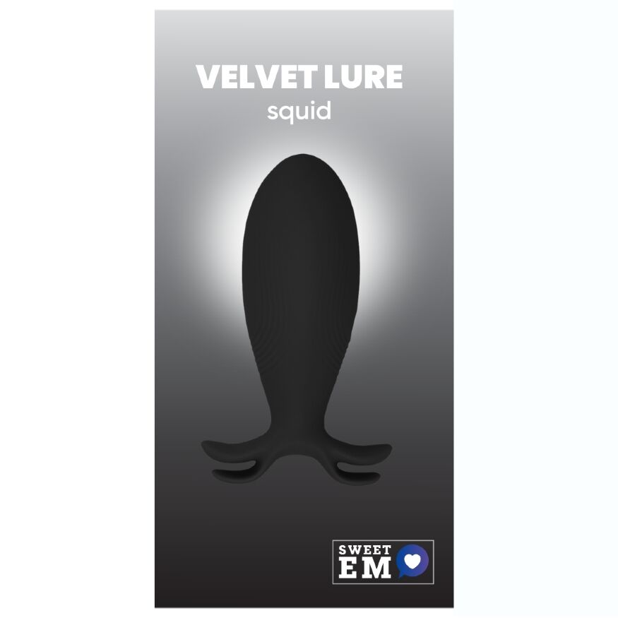 Анальний вібратор Velvet Lure Squid Sweet Em, чорний