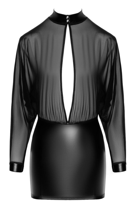Платье Noir Handmade F348 Powerwetlook and tulle dress - S