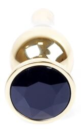 Анальний затор Boss Series - Jewellery Gold BUTT PLUG Black, BS6400065