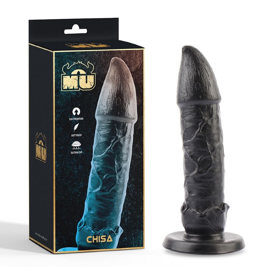 Фалоімітатор з великою прямою головкою CHISA MU 21 см, чорний