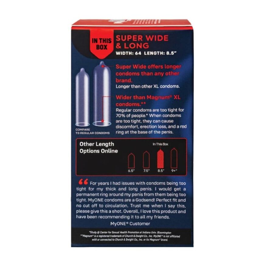 Презервативы латексные My ONE Super Wide &amp; Long 64L большого большого размера(цена за упак., 10 шт.)