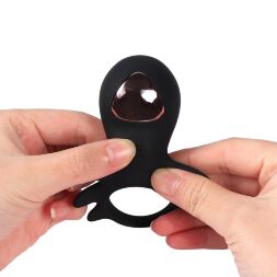 КІЛЬЦЕ ЕРЕКЦІЙНЕ "Kitty vibrating cock ring", 10 режимів вібрації