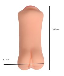 Двосторонній мастурбатор 3в1 Вагіна-Анус-Рот Real Sex Doll