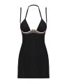 Obsessive Selinne chemise &amp; thong - эротическая сорочка и стринги, M/L (чёрный)