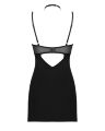 Obsessive Selinne chemise &amp; thong - эротическая сорочка и стринги, M/L (чёрный)