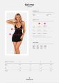 Obsessive Selinne chemise &amp; thong - эротическая сорочка и стринги, M/L (чёрный)
