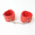 Наручники с мехом SKN-C083, RED