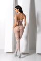Бодистокинг с плетением на животике Passion BS100 One Size, white, декоративный шов, с доступом